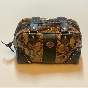 Harley-Davidson Snake Print Satchel/Shoulder Bag